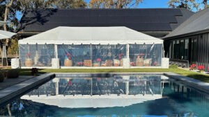 pool side tents for events